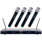 VocoPro VHF-4005 4 Professional Quad Rechargeable VHF Wireless Microphone System